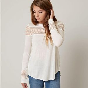 NWT Free People Mesh Inset Top